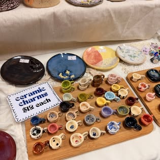 A market stall in the laneway